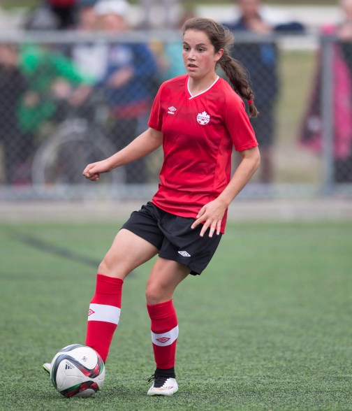 Jessie Fleming Canadian women's soccer team member Jessie Fleming is seen during a training session in Vancouver, B.C. Wednesday, April 21, 2015. THE CANADIAN PRESS/Jonathan Hayward