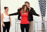 Michelle Fazzari receiving her jacket during the wrestling announcement in Niagara on June 22, 2016.