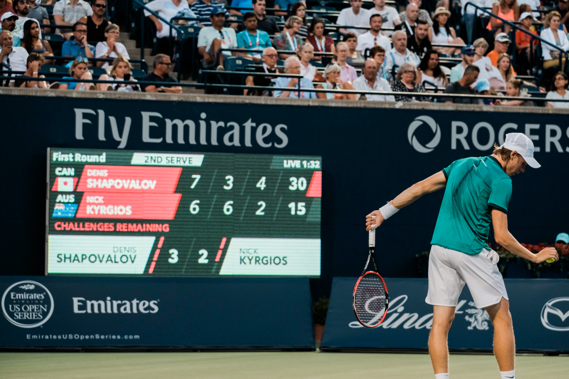 Denis getting ready to serve