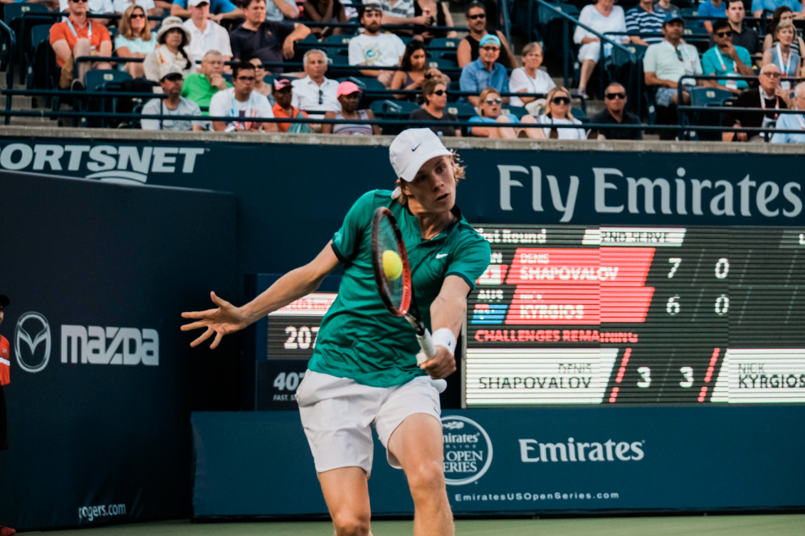 Denis Shap defeated Nick Kyr in first round action of the Rogers Cup on July 25, 2016 in Toronto. (Thomas Skrlj / COC)