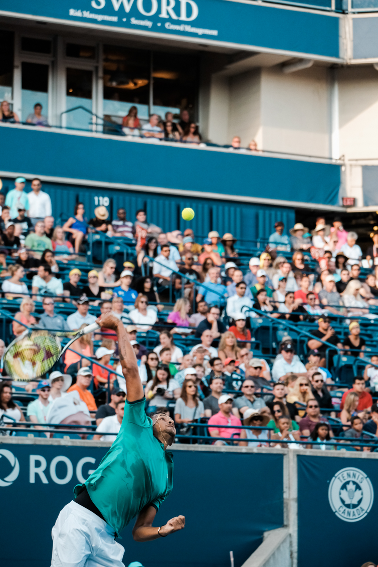 Denis Shap defeated Nick Kyr in first round action of the Rogers Cup on July 25, 2016 in Toronto. (Thomas Skrlj / COC)