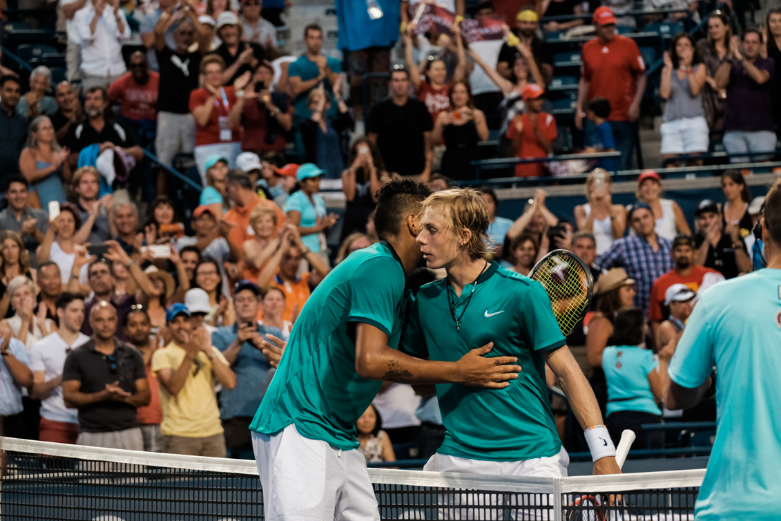 Denis and Nick exchanging words