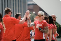 Canada's Rio 2016 Women's Rugby Sevens send-off at Toronto Nathan Phillips Square on July 26, 2016