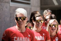 Canada's Rio 2016 Women's Rugby Sevens send-off at Toronto Nathan Phillips Square on July 26, 2016