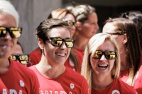 Canada's Rio 2016 Women's Rugby Sevens send-off at Toronto Nathan Phillips Square on July 26, 2016