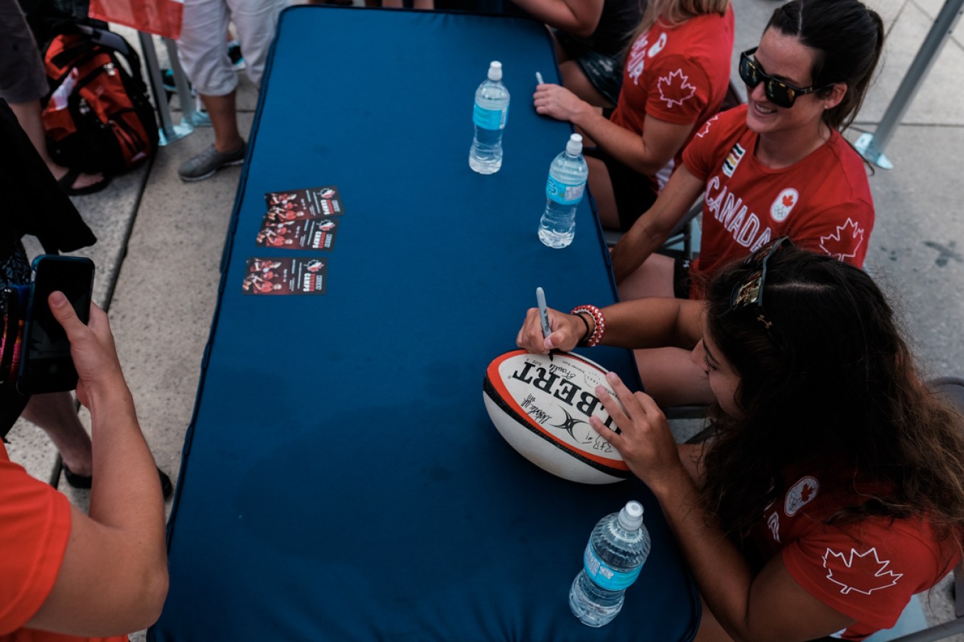 RugbySendoff-6 Canada's Rio 2016 Women's Rugby Sevens send-off at Toronto Nathan Phillips Square on July 26, 2016
