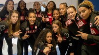 Rio 2016 basketball team poses for the camera prior to the announcement on July 22, 2016. (Tavia Bakowski/COC)