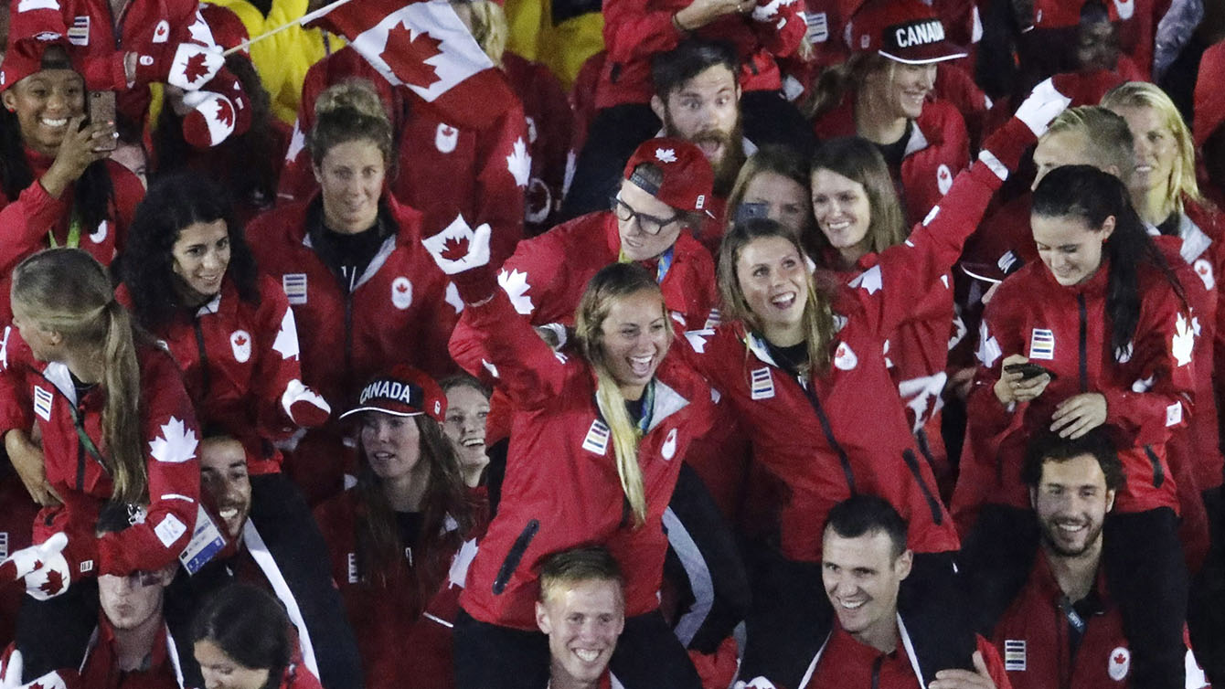 Team Canada at the Rio 2016 closing ceremony on August 21, 2016.