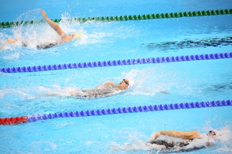 Canada's Kylie Masse competes in the during women's 100 backstroke semifinal swimming at the Olympic games in Rio de Janeiro, Brazil, Monday August 8, 2016. COC Photo/Mark Blinch