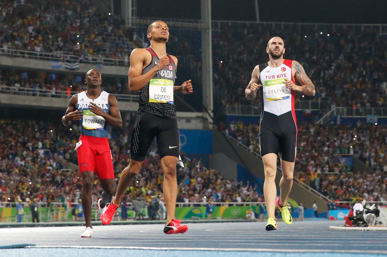 Andre De Grasse, Rio 2016. August 18, 2016. COC Photo/Mark Blinch