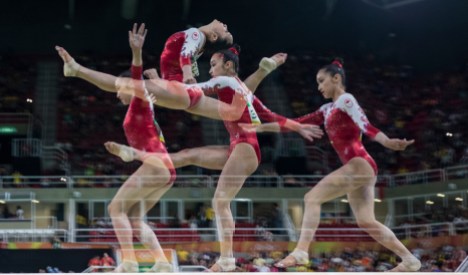 Rio 2016: Rose Woo Rose Woo during the artistic gymnastics women's qualification at the 2016 Summer Olympics in Rio de Janeiro, Brazil, Sunday, Aug. 7, 2016.