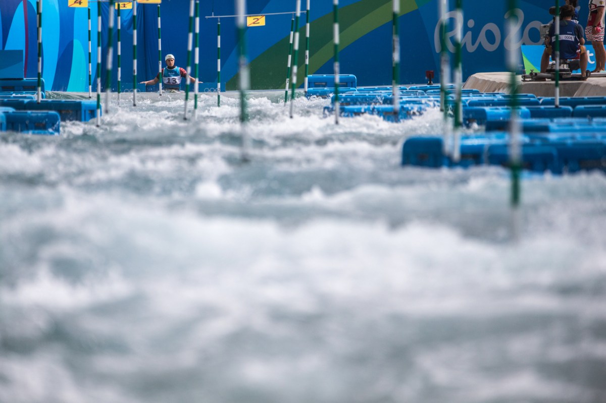 Team Canada's Cameron Smedley looks down the course