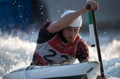 Cam Smedley during a practice run