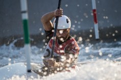 Michael Tayler during a practice run