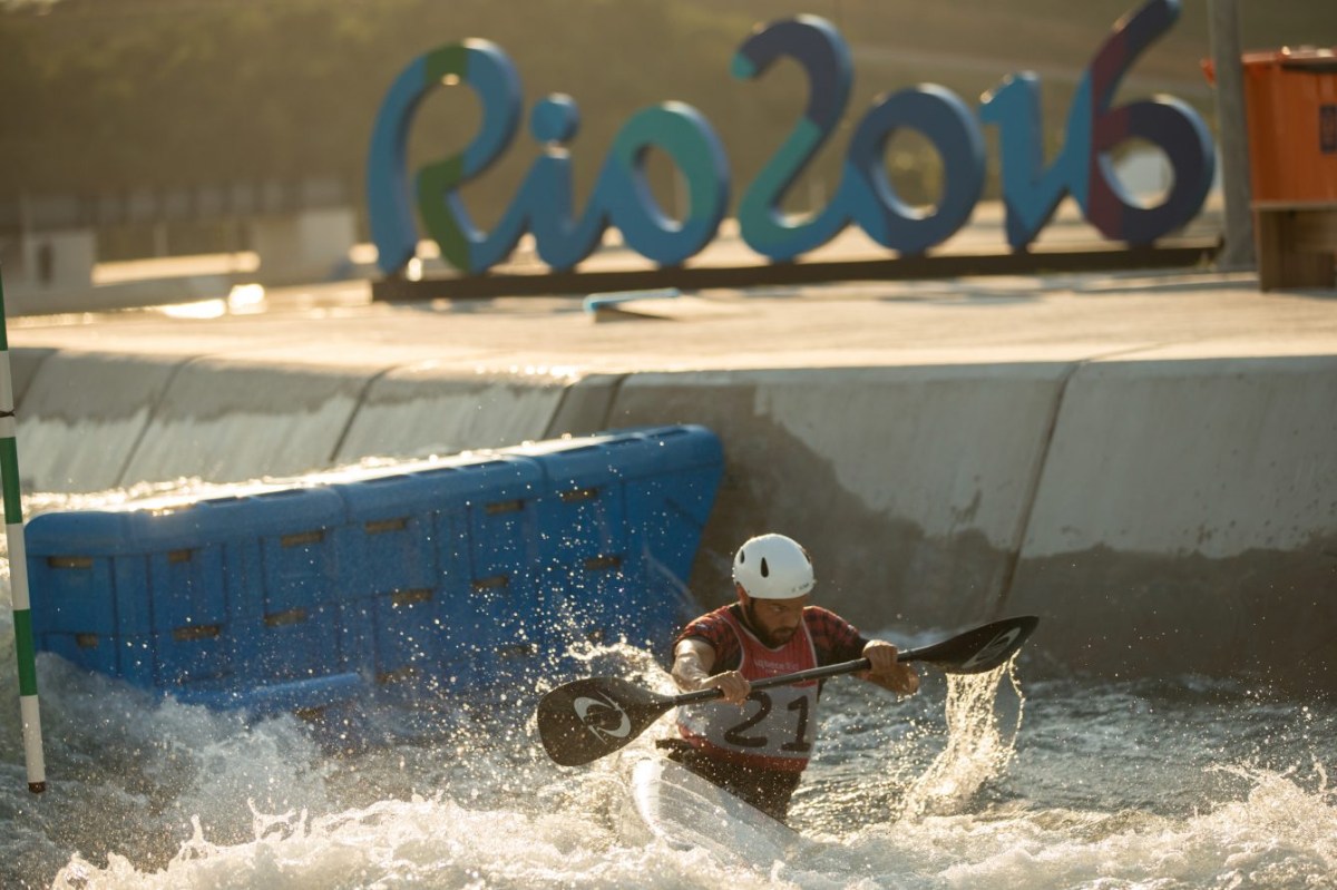 Michael Tayler in training at the Whitewater Stadium