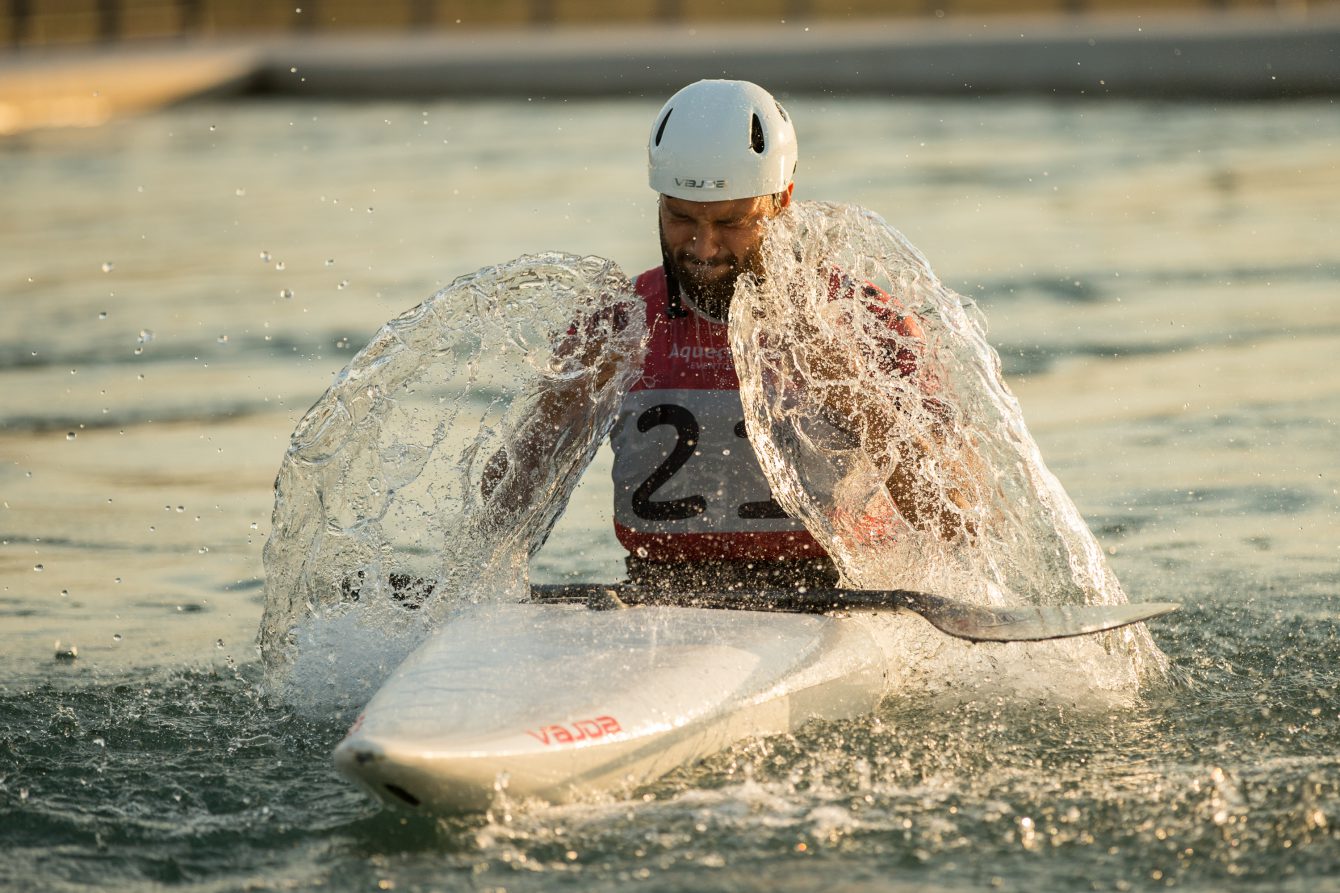 Michael Tayler in training at the Whitewater Stadium