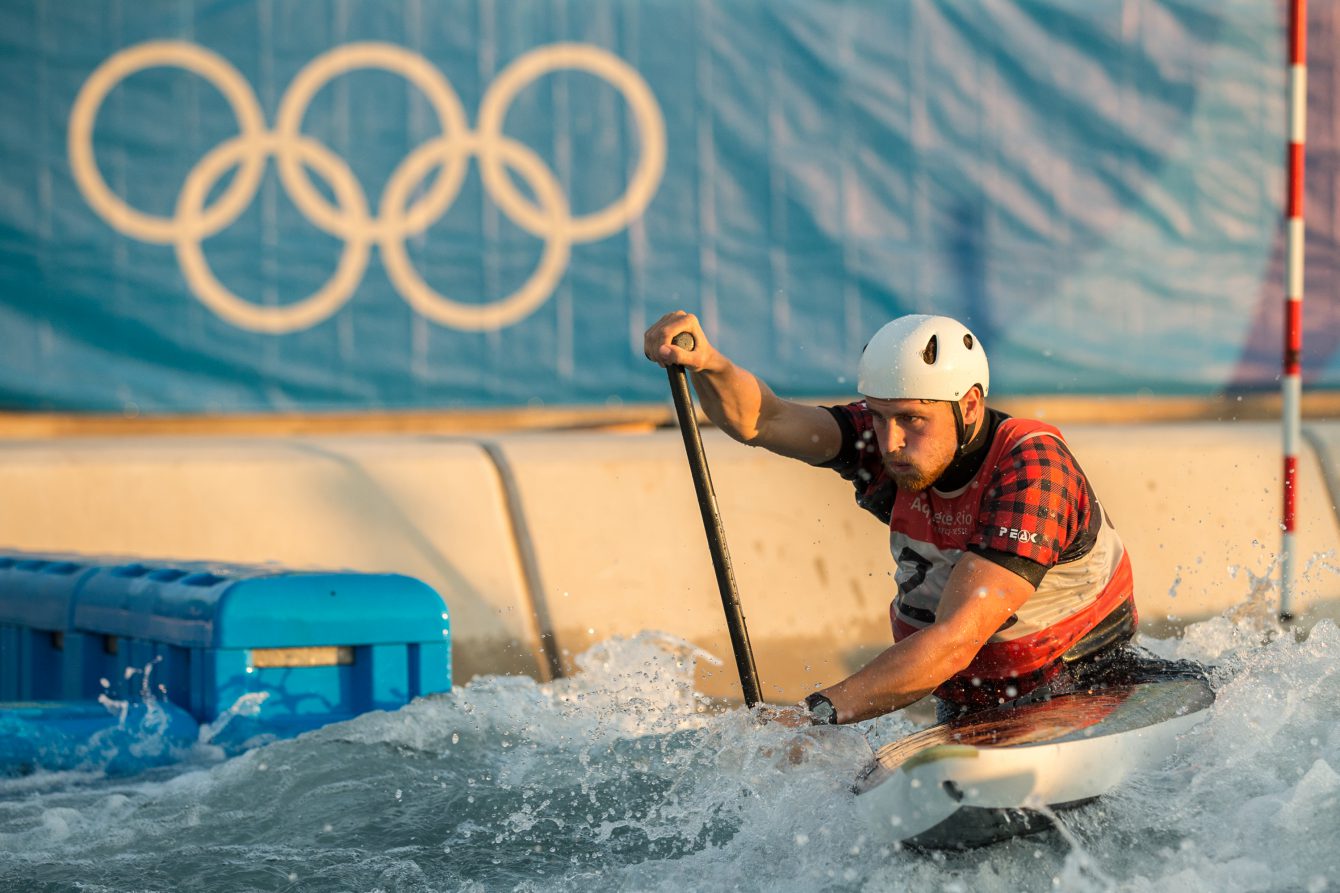 Michael Tayler in training at the Whitewater Stadium