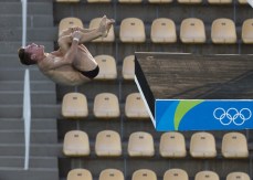 Canada's Vincent Riendeau during diving practice ahead of the Olympic games in Rio de Janeiro, Brazil, Thursday August 4, 2016. COC Photo/Mark Blinch