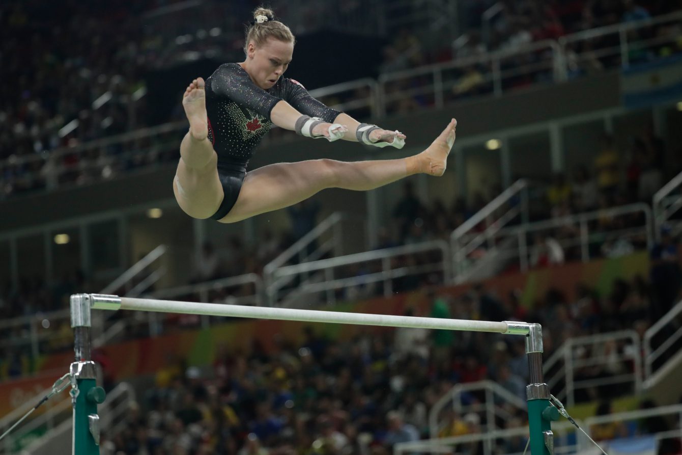 Ellie Black on uneven bars at Rio 2016