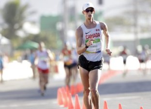 Evan Dunfee during the 50 km race walk in Rio 2016. August 12, 2016. (Photo: COC/David Jackson)