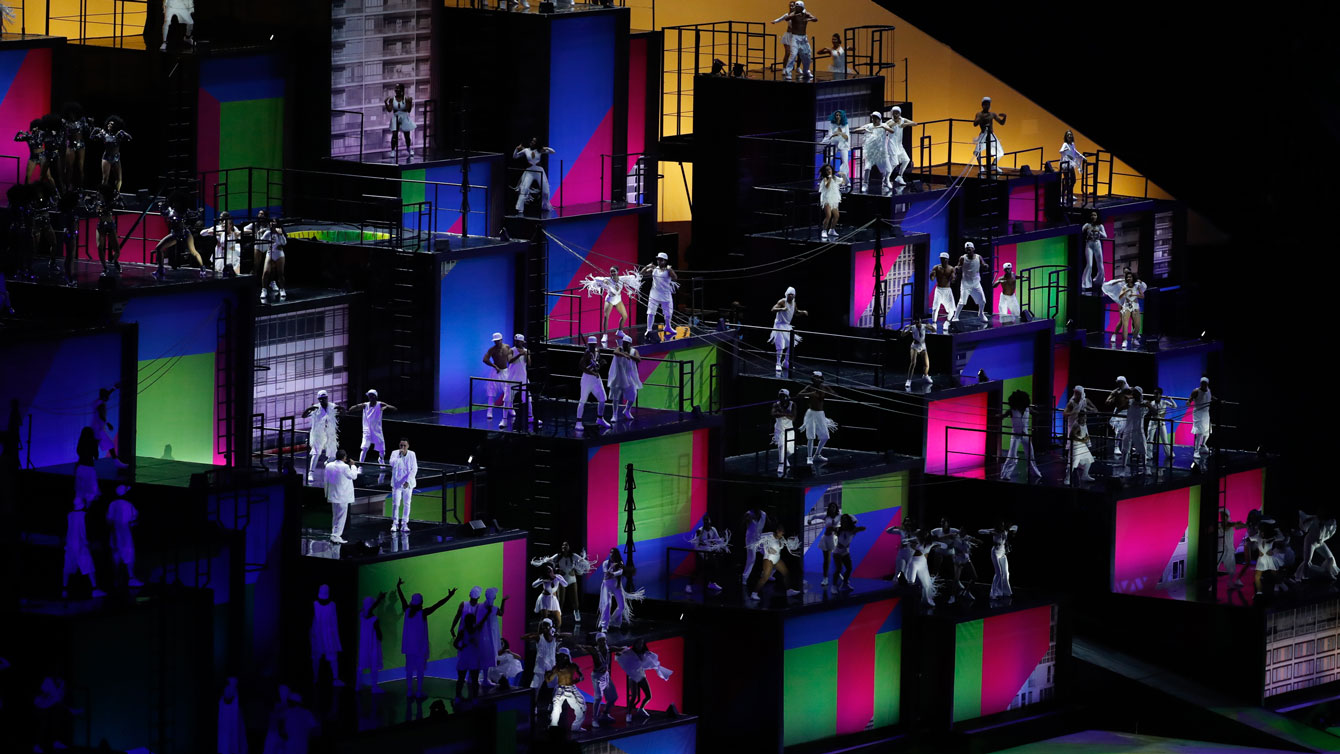 Favela party, Rio 2016 Opening Ceremony. Photo: Mark Blinch