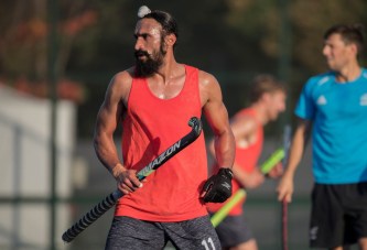 Jagdish Gill in action during a friendly match against New Zealand at the Olympic games in Rio de Janeiro, Brazil, Monday, August 1, 2016. COC Photo by Jason Ransom