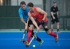 Taylor Curran protects the ball during a friendly match against New Zealand at the Olympic games in Rio de Janeiro, Brazil, Monday, August 1, 2016. COC Photo by Jason Ransom