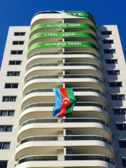 Rio 2016 Slovenia I feel love, is Slovenia's Olympic team slogan in the Village at Rio 2016.