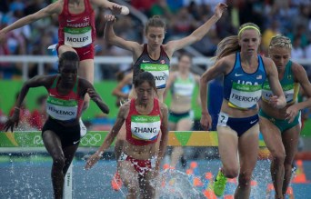 Canada's Geneviève Lalonde competes in the 3000m Steeplechase at the Olympic games in Rio de Janeiro, Brazil, Saturday, August 13, 2016. COC Photo by Jason Ransom