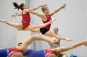 Isabela Onyshko, left, and Brittany Rogers warm up during a training session prior to the Olympic games in Rio de Janeiro, Brazil, Sunday, July 31, 2016. COC Photo by Jason Ransom