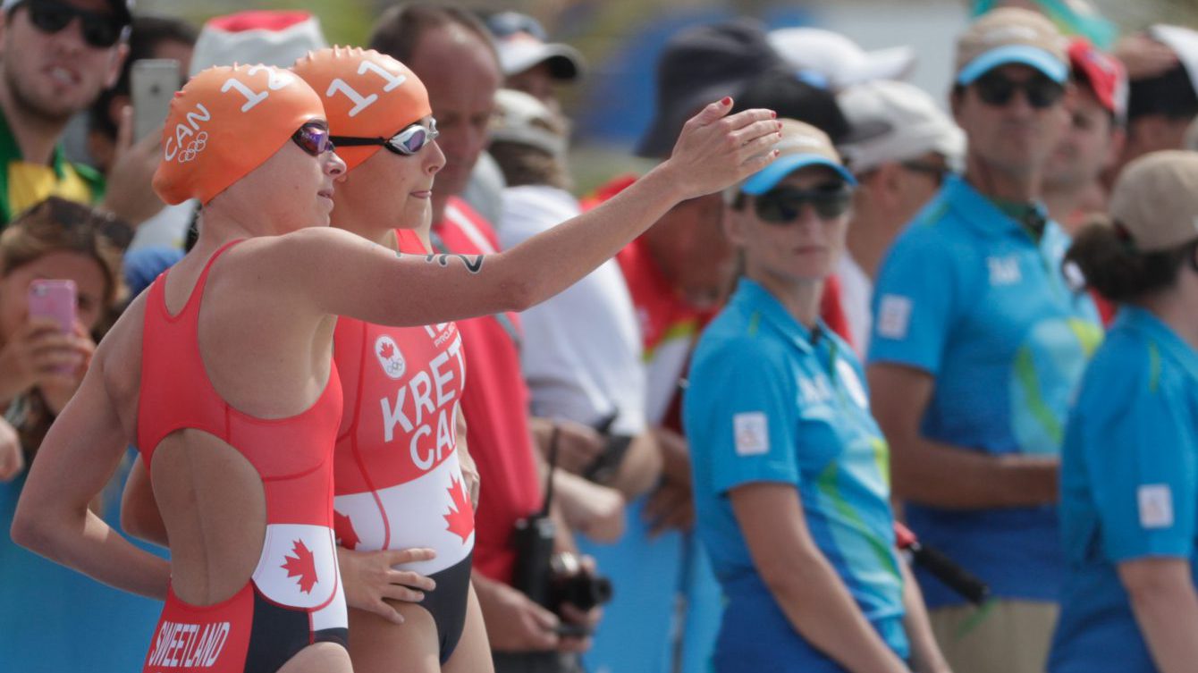 Kirsten Sweetland competes in the triathlon during Rio 2016 on August 20, 2016. (COC/Jason Ransom)