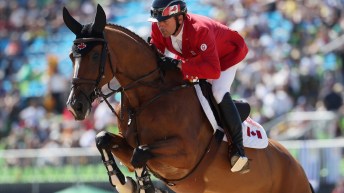 Eric Lamaze with Fine Lady 5 at the Olympic Games