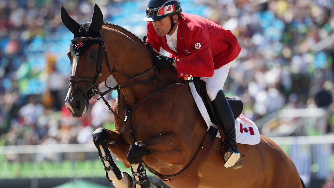 Rio 2016: Eric Lamaze with Fine Lady 5 at the Olympic Games on August 14, 2016. 