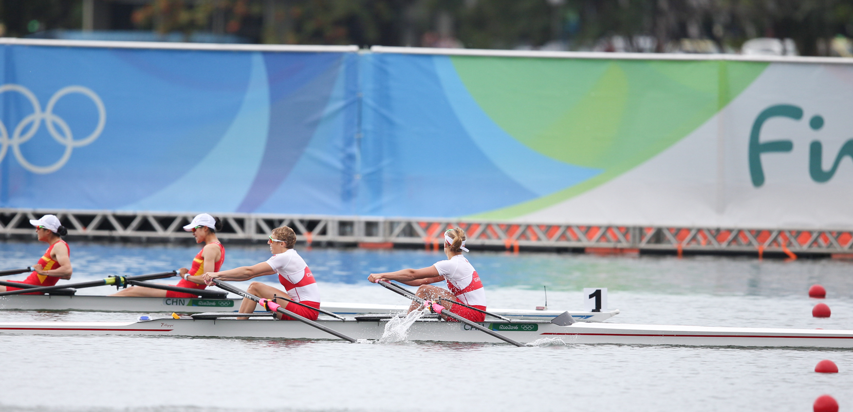 Team Canada's Patricia Obee and Lindsy Jennerich win silver during the women's double sculls final at Lagoa Rowing Stadium, Rio de Janeiro, Brazil, Friday August 12, 2016. COC Photo/David Jackson