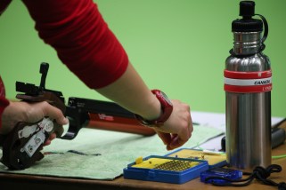 Team Canada's Lynda Kiejko in qualifying round of air pistol shooting at Deodoro Park, Rio de Janeiro, Brazil, Sunday August 7, 2016. COC Photo/David Jackson