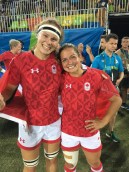 Karen and Ashley of the Canadian Rugby Sevens on August 8, 2016
