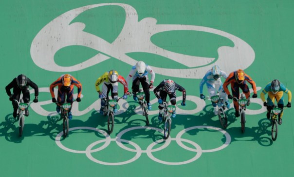 Rio 2016: Tory Nyhaug Tory Nyhaug competes in the BMX semifinals at, Rio 2016. (August 19, 2016, COC/Jason Ransom)