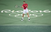 Vasek Pospisil competes against Gael Monfils of France at the Olympic games in Rio de Janeiro, Brazil, Saturday, August 6, 2016. COC Photo by Jason Ransom