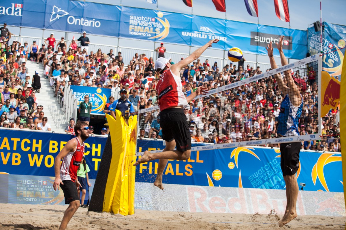 Saxton and Schalk during the FIVB World Tour Finals
