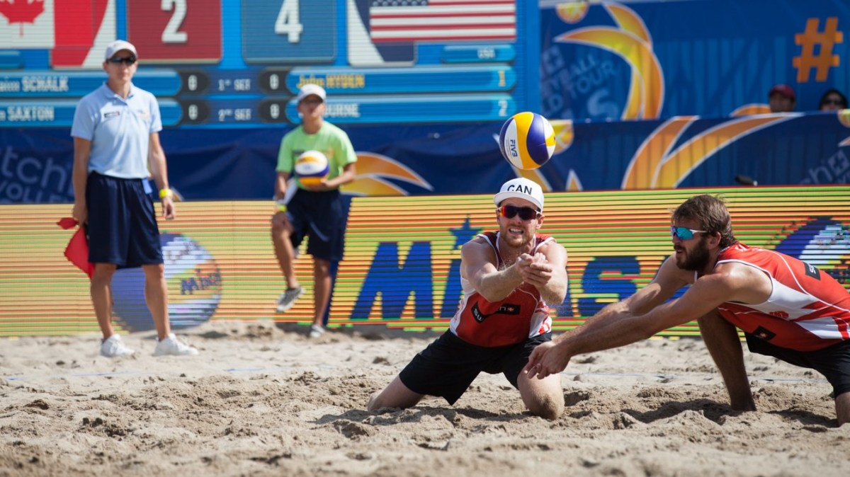 Saxton and Schalk during the FIVB World Tour Finals