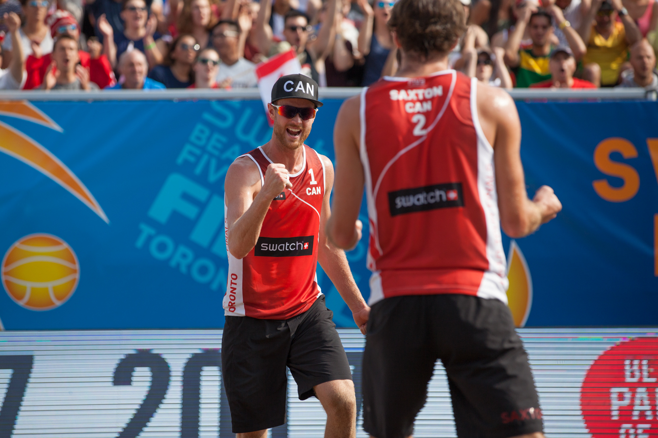 Saxton and Schalk during the FIVB World Tour Finals