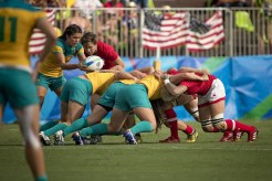 Canada faces Australia in the Rio 2016 rugby sevens semi final match (Photo: Paige Stewart).