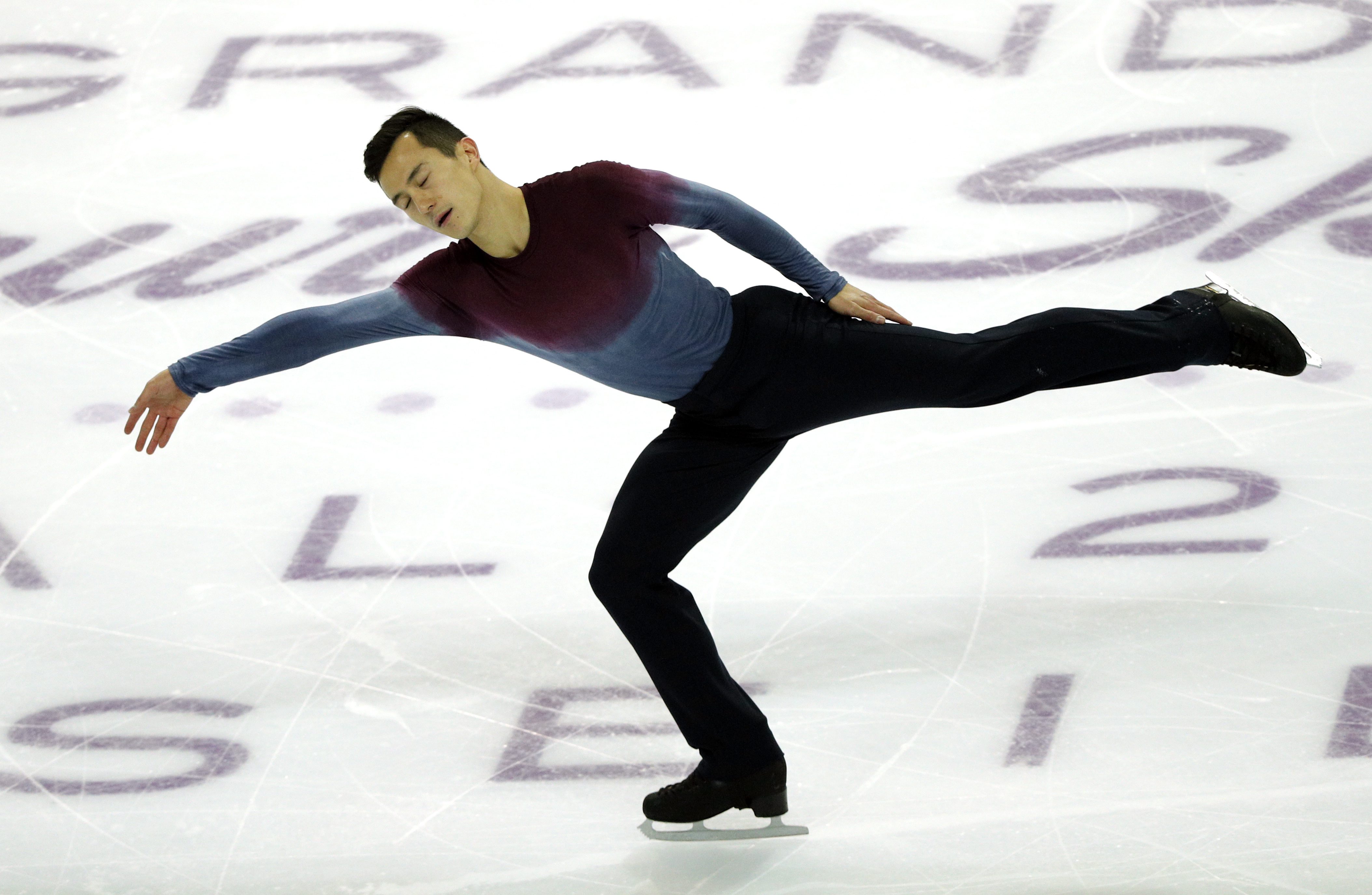 Patrick Chan of Canada competes in the Men Free Skating Program during ISU Grand Prix of Figure Skating Final in Marseille, southern France, Saturday, Dec. 10, 2016. (AP Photo/Christophe Ena)