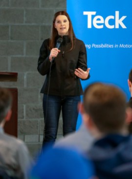 Jennifer Botterill Teck Coaching Series Jennifer Botterill speaks to coaches at the Teck Coaching Series in Kamloops, BC on December 3, 2016 (Photo: Allen Douglas)