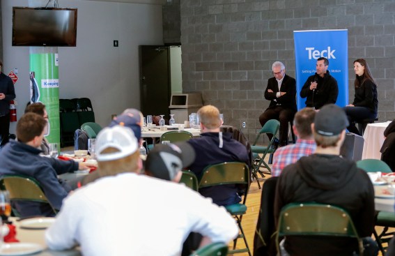 teck-olympic-hockey_9481 Tom Renney, Marty Turco and Jennifer Botterill speak to coaches at the Teck Coaching Series in Kamloops, BC on December 3, 2016 Photo: Allen Douglas