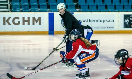 Marty Turco Teck Coaching Series Marty Turco leads an on-ice clinic at the Teck Coaching Series in Kamloops, BC on December 3, 2016 (photo: Allen Douglas)