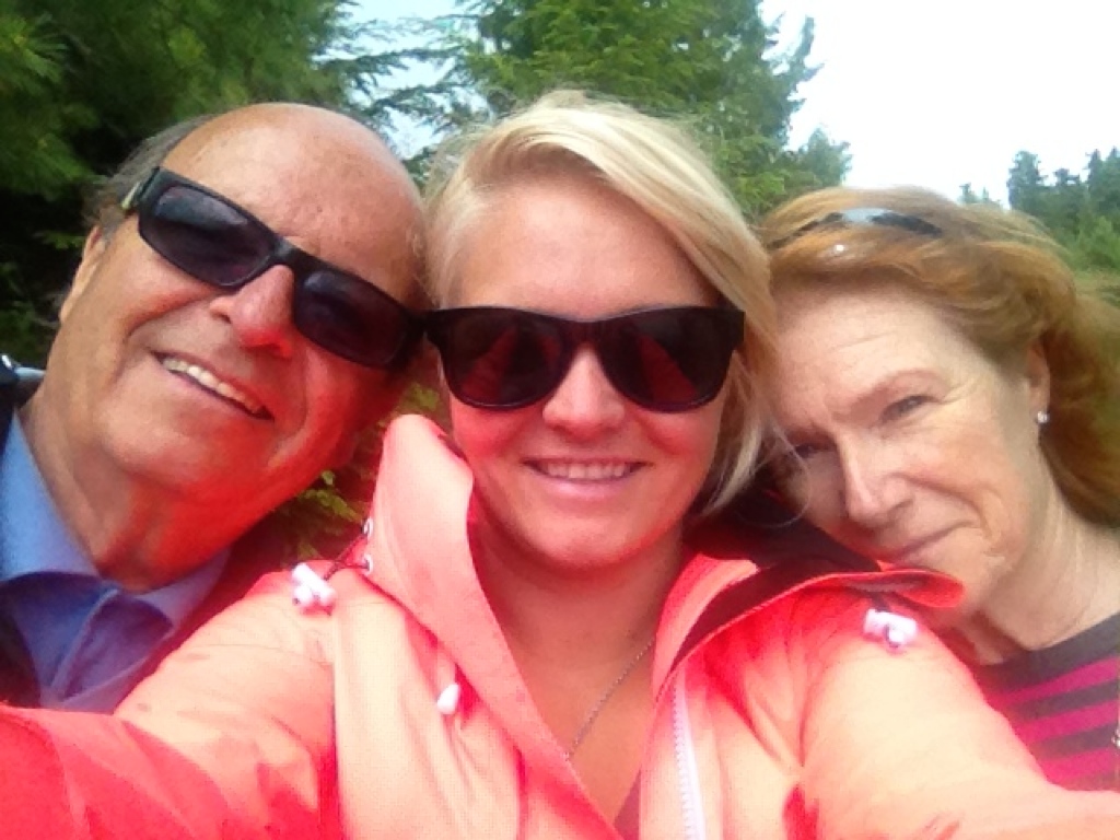 Mercedes with her parents, John and Alix