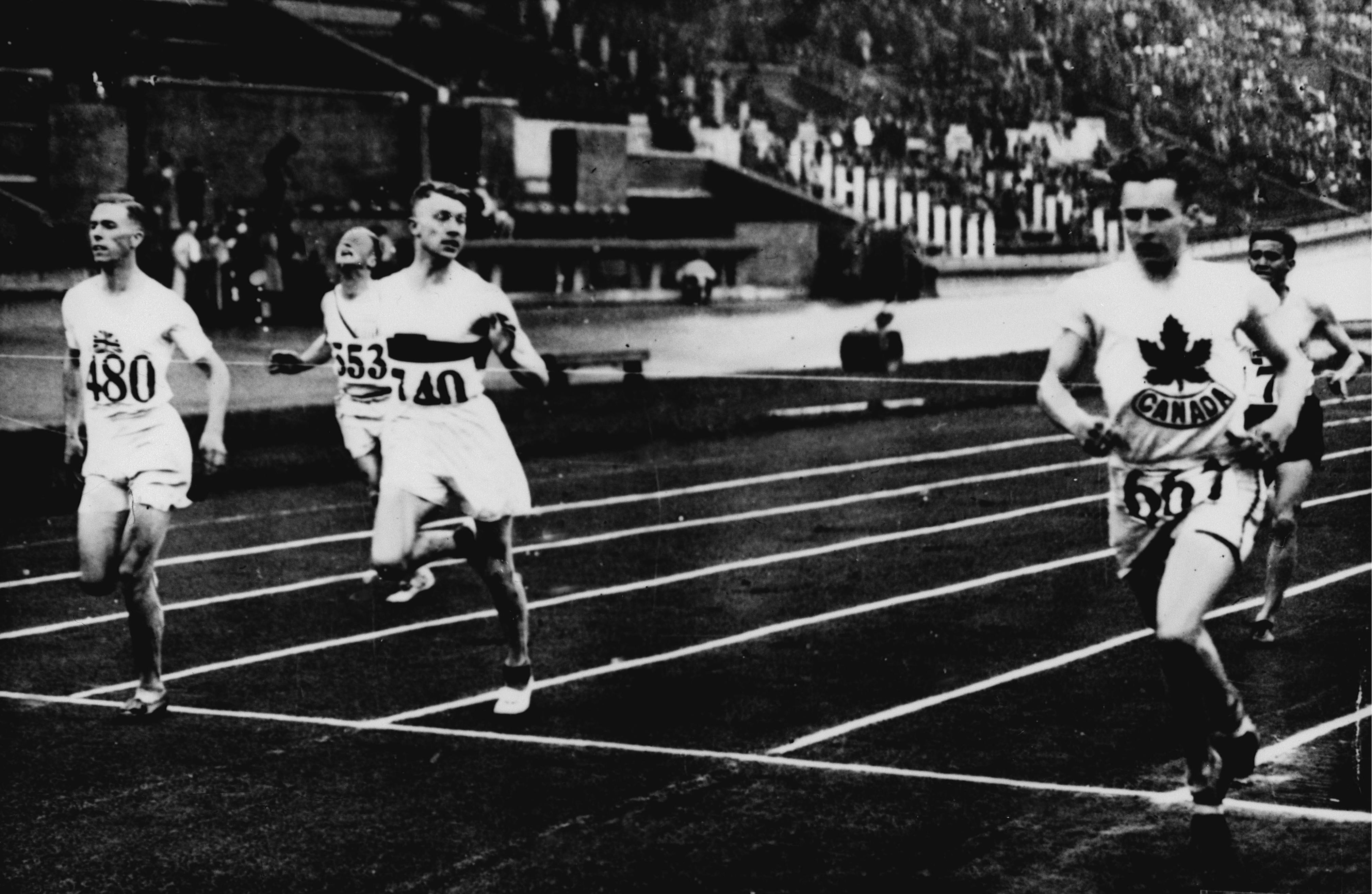 Percy Williams of Canada (right) competing at the Amsterdam 1928 Olympic Games