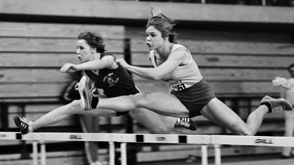DianeJones1977-001 Diane Jones competes in the hurdles in 1977 Photo: Claus Andersen