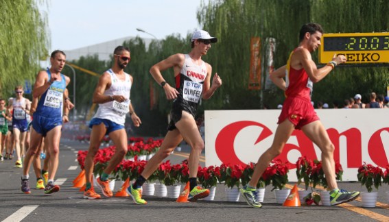 Day Two - AM Evan Dunfee competes at the 2015 IAAF World Championships in Beijing